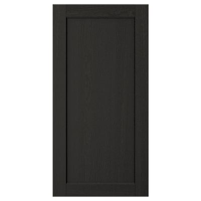 LERHYTTAN Door, black stained, 40x80 cm