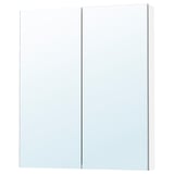LETTAN Mirror cabinet with doors, mirror effect/mirror glass, 80x15x95 cm