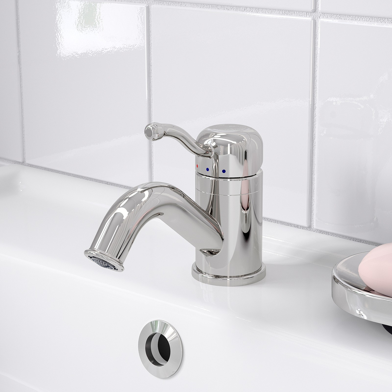 LILLSVAN Washbasin mixer tap with strainer chromeplated IKEA
