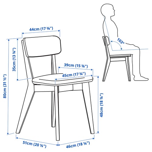 Illustration with measurements for the product: LISABO.