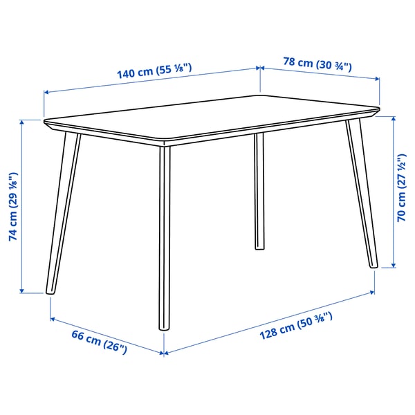 LISABO / VIHALS Table and 4 chairs, ash veneer/green Tibbleby grey-green, 140x78 cm