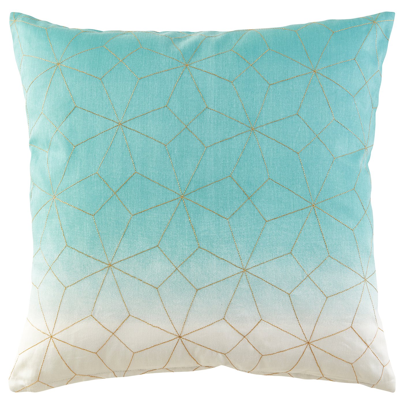 LJUV Cushion cover, turquoise/embroidery, 50x50 cm IKEA