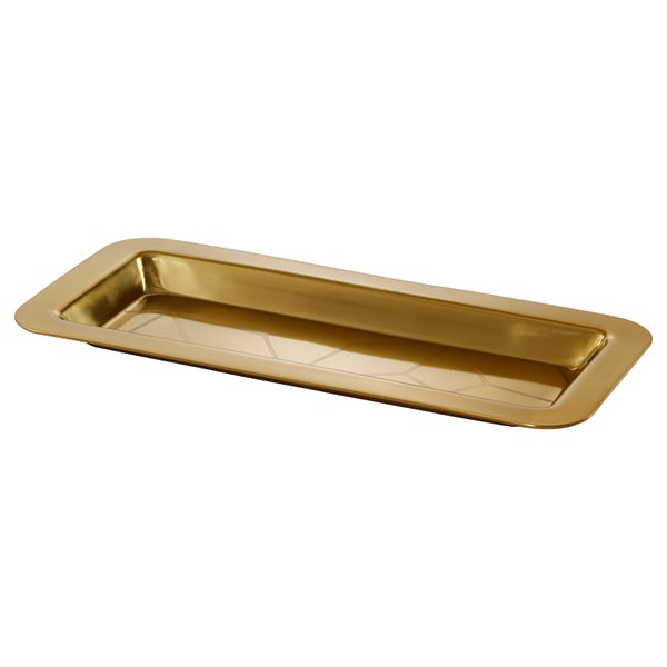 LJUV Serving tray rectangular, goldcolour IKEA