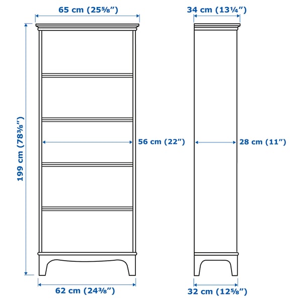 LOMMARP Bookcase, light beige, 65x199 cm