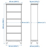 LOMMARP Bookcase, light beige, 65x199 cm