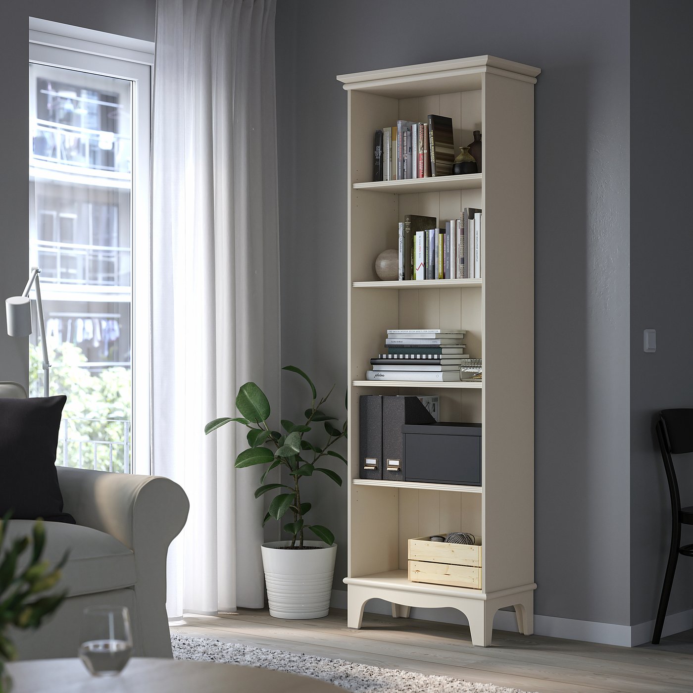 LOMMARP bookcase, light beige, 65x199 cm - IKEA