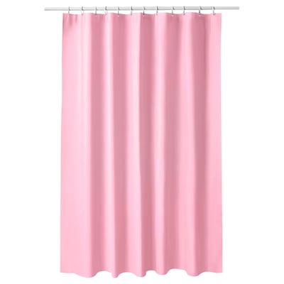 LUDDHAGTORN Shower curtain, pink, 180x200 cm