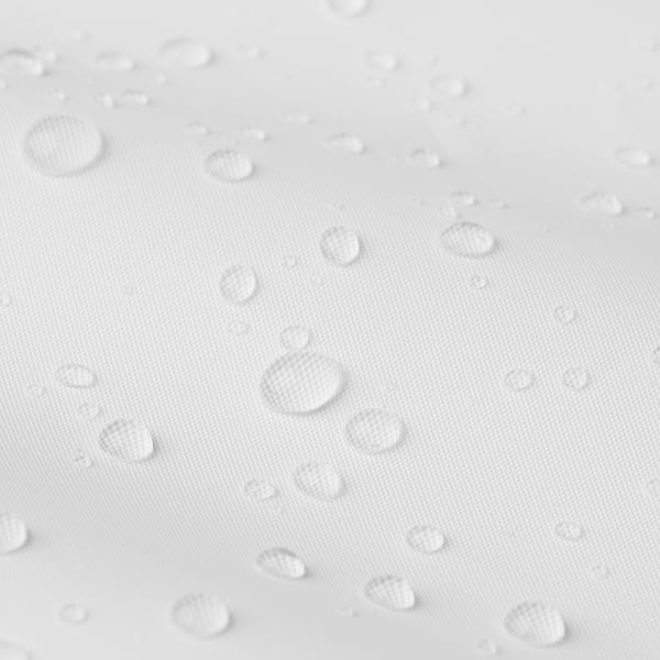 LUDDHAGTORN Shower curtain, white, 180x200 cm