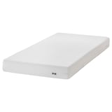 MALM Bed frame with mattress, grey stained/Åbygda firm, 90x200 cm