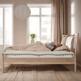 MALM Bed frame with mattress, grey stained/Åbygda firm, 160x200 cm
