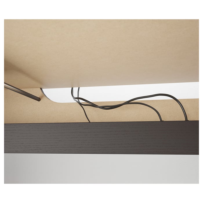 MALM desk with pullout panel, blackbrown, 151x65 cm IKEA