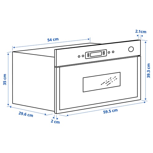 Illustration with measurements for the product: MATÄLSKARE.