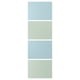MEHAMN 4 panels for sliding door frame, light blue/light green, 75x236 cm