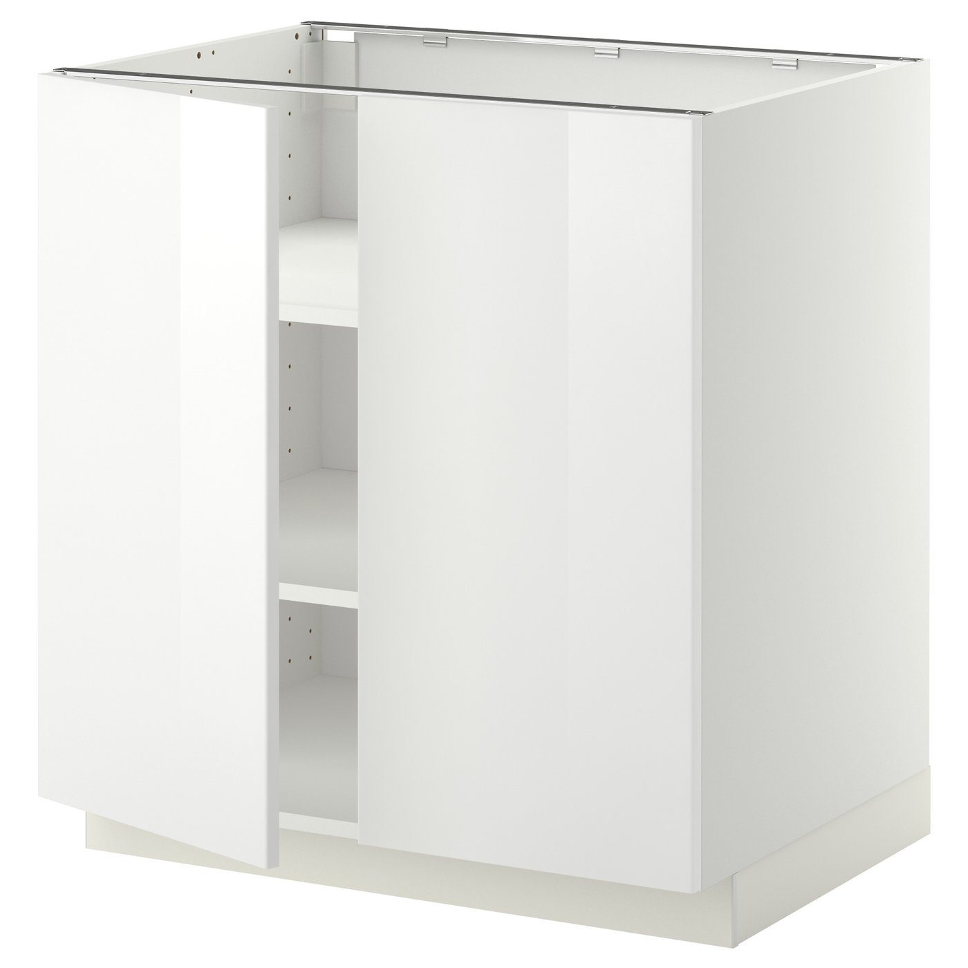 METOD Base with shelves/2 doors white/Ringhult white IKEA