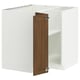 METOD Corner base cabinet with shelf, white/Enköping brown walnut effect, 88x88 cm