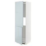 METOD Hi cab f fridge or freezer w 2 drs, white/Kallarp light grey-blue, 60x60x200 cm