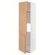 METOD High cab f fridge/freezer w 3 doors, white/Vedhamn oak, 60x60x220 cm