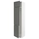 METOD High cab f fridge/freezer w 3 doors, white/Voxtorp dark grey, 60x60x240 cm