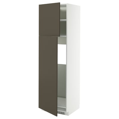 METOD High cabinet for fridge w 2 doors