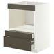 METOD / MAXIMERA Base cabinet f built-in appliances, white/Havstorp brown-beige, 60x60 cm