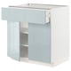 METOD / MAXIMERA Base cabinet with drawer/2 doors, white/Kallarp light grey-blue, 80x60 cm