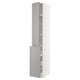 Option: METOD / MAXIMERA Hc w p-o func 3drw/1dr/2shlv, white/Bodbyn grey, 40x60x240 cm
