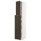 METOD / MAXIMERA Hc w p-o func 4drw/1dr/2shlv, white/Sinarp brown, 40x60x220 cm