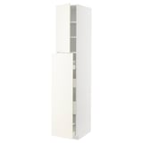 METOD / MAXIMERA Hc w p-o func 4drw/1dr/2shlv, white/Vallstena white, 40x60x220 cm
