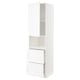 White METOD kitchen cabinet with adjustable shelves and drawers, modern minimalist design.