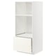 White METOD kitchen cabinet with adjustable shelves and pull-out drawer.