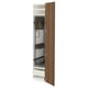 METOD / MAXIMERA High cabinet with cleaning interior, white/Tistorp brown walnut effect, 40x60x200 cm
