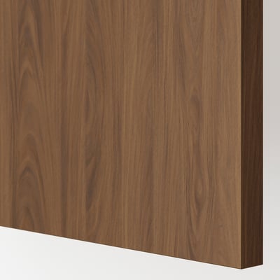 METOD / MAXIMERA High cabinet with drawers, white/Tistorp brown walnut effect, 60x60x140 cm