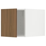 METOD Top cabinet, white/Tistorp brown walnut effect, 40x40 cm