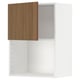 METOD Wall cabinet for microwave oven, white/Tistorp brown walnut effect, 60x80 cm