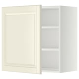 METOD Wall cabinet with shelves, white/Bodbyn off-white, 60x60 cm