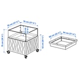 MITTZON Acoustic plant box with castors, Gunnared beige, 70x70x75 cm