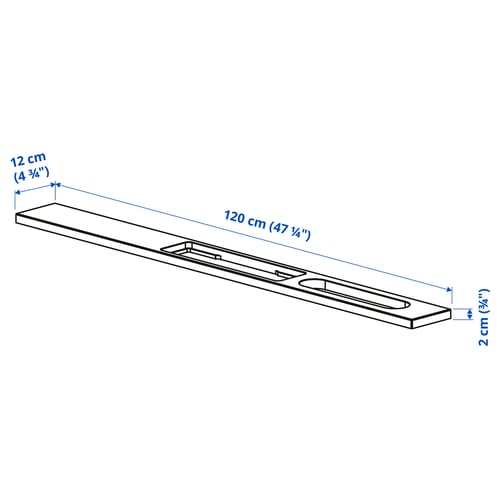 Illustration with measurements for the product: MITTZON.