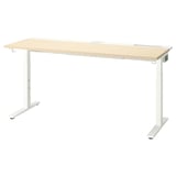 MITTZON Table top, birch veneer, 160x48 cm