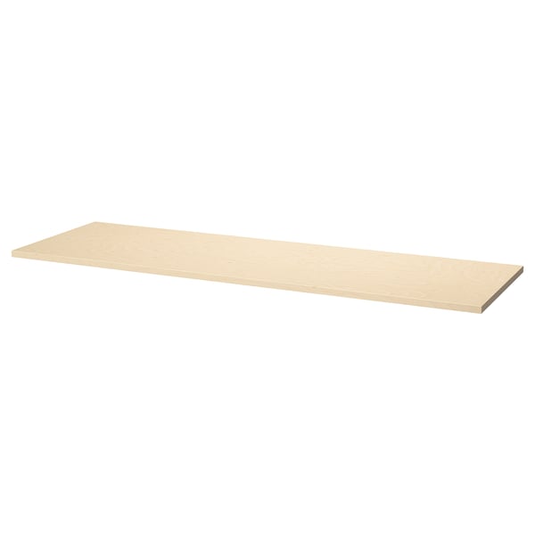 MITTZON Table top, birch veneer, 160x48 cm