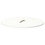 MITTZON round white office table, durable melamine surface, easy to clean.