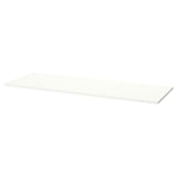 MITTZON white office table, rectangular, melamine foil top, durable & stain-resistant.