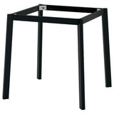 Black MITTZON desk stand, minimalist design, square shape, made of steel, powder-coated.