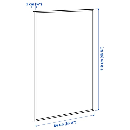 Illustration with measurements for the product: MITTZON.