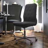 MULLFJÄLLET Conference chair with castors, Naggen dark grey