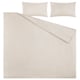 NATTJASMIN duvet cover set, beige, striped, cotton/lyocell, 4-piece bedding.