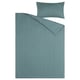 Atnatjasmin duvet & pillowcase, teal, striped, cotton-lyocell blend, elegant, smooth