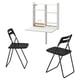 Option: NORBERG / NISSE Table and 2 chairs, white/black