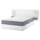 Option: NORDLI Bed frame with storage and mattress, with headboard white/Vågstranda firm, 140x200 cm