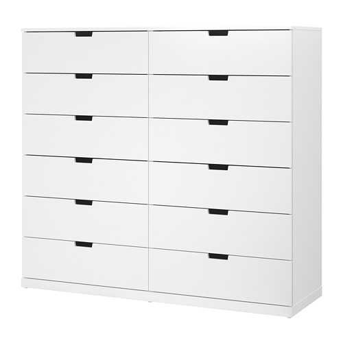 Nordli Chest Of 12 Drawers White Ikea