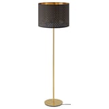 NYMÖ / SKAFTET Floor lamp, black brass/brass
